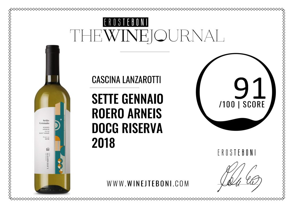 THE WINE JOURNAL ROERO ARNEIS DOCG "Sette Gennaio" RISERVA 2018